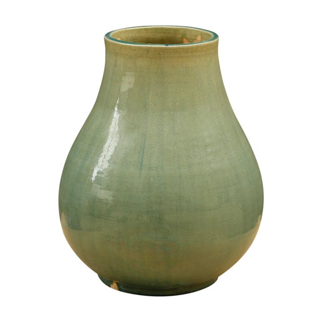 1970s 1970s Green Porcelain Vase For Sale - Image 5 of 5