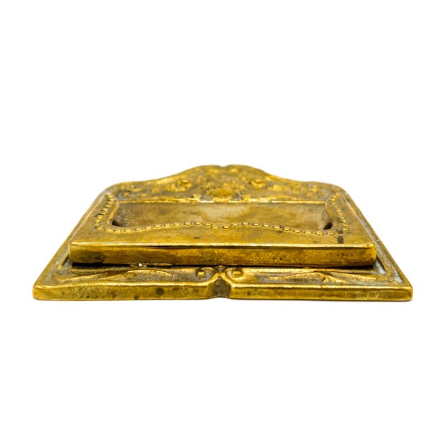 Vintage Italian Brass Business Card Holder – Hollywood Regency / Rococo Revival For Sale - Image 9 of 13