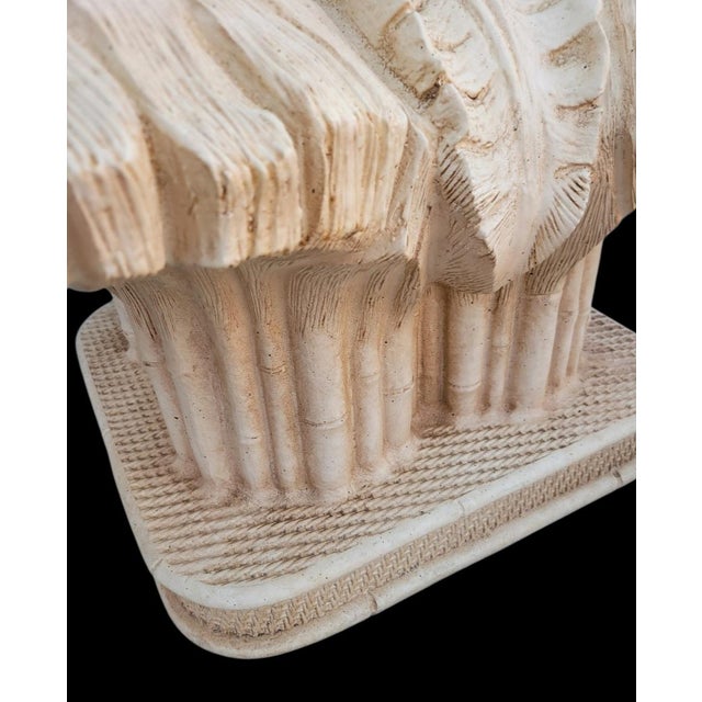 1970s Vintage Serge Roche Style Regency Carved Palm Leaf Coffee Table For Sale - Image 5 of 9