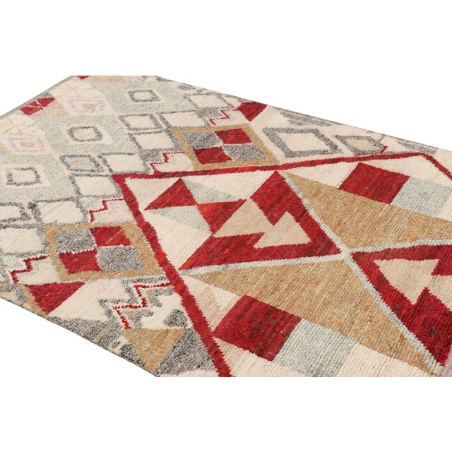 Rug & Kilim Rug & Kilim’s Contemporary Moroccan Style Rug With Polychromatic Geometric Patterns For Sale - Image 4 of 7