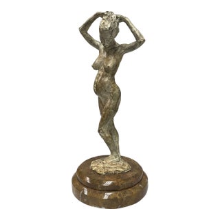 Circa 1999 Richard MacDonald "Mother & Child" Bronze on Marble For Sale