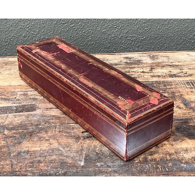 This elegant Italian leather box exudes mid-century sophistication and Old World charm. Handcrafted in Italy, the box...