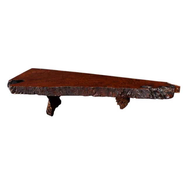 Organic Rustic 1960s Live-Edge Redwood Wall Shelves For Sale - Image 13 of 18