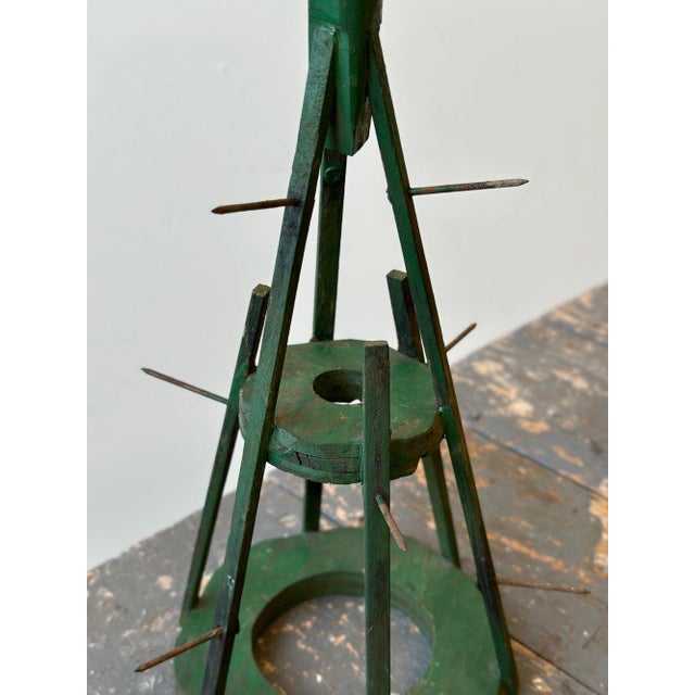 Vintage Sculptural Folk Art Spool Holder, Circa 1950s For Sale - Image 9 of 12