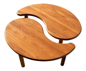 Danish Modern Yin Yang Teak Coffee Tables - a Pair