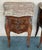 Pair Antique French Louis XV Marquetry Marble Top Nightstands with Two Drawers For Sale - Image 10 of 18