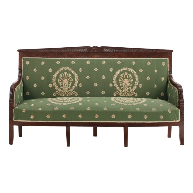 French Restoration Mahogany & Crotch Mahogany Sofa, C. 1840, For Sale