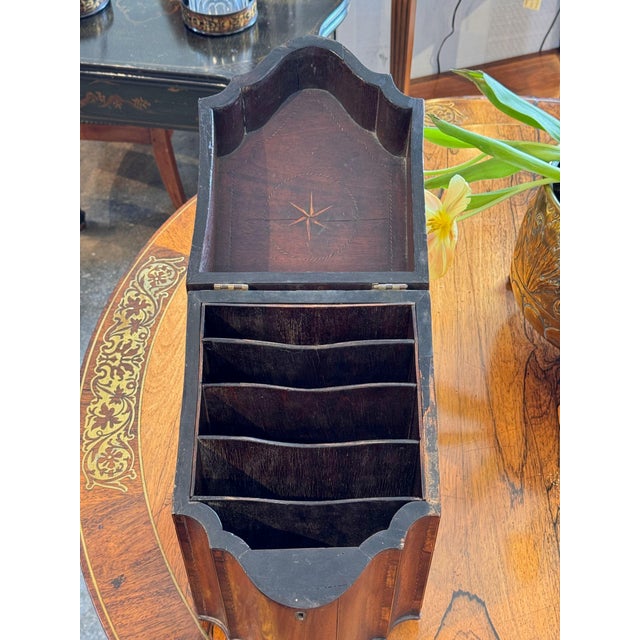 19th Century English Inlaid Letter Box For Sale - Image 6 of 8