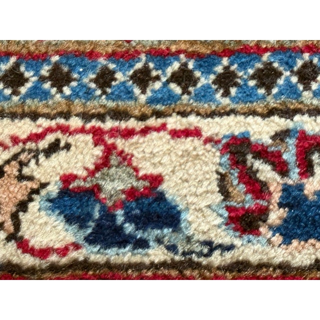 Navy Blue 11ft 4 in × 15ft 6 in Persian Kashan Handmade Wool Rug For Sale - Image 8 of 12