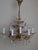 Large Gilt Brass Flower-Shape Chandelier from Palwa, Germany, 1970s For Sale - Image 12 of 18