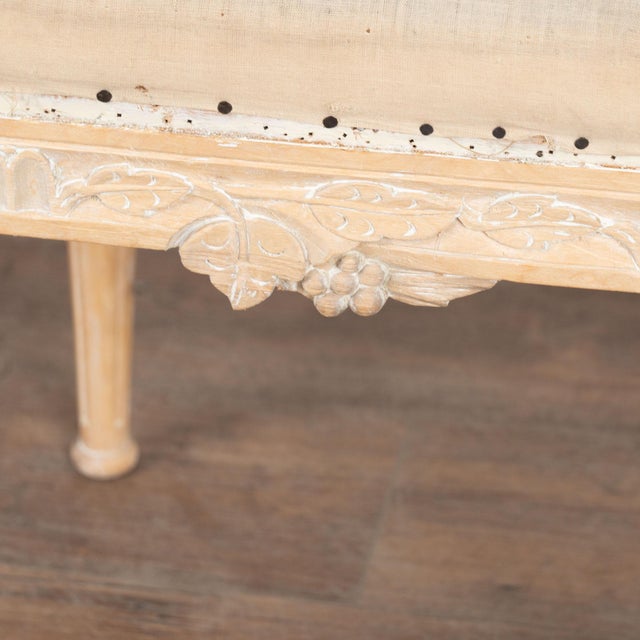 Brown Pair Early 20th Century Swedish Pine Taboret Stools With Egg and Dart Carving For Sale - Image 8 of 14