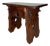 Rustic Hand-Carved Walnut Stool, 1910 For Sale