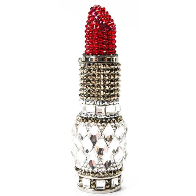 2020s Judith Leiber Lipstick Pillbox Crystal Pill Box For Sale - Image 9 of 9