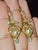 Metal Gorgeous Natural Diamond Turquoise 18k Solid Gold Byzantine Beaded Greek Dangle Earrings, A Pair For Sale - Image 7 of 11