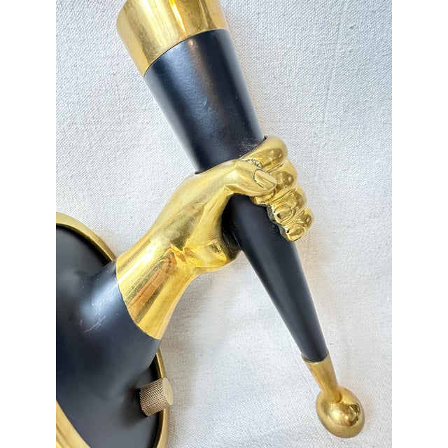 Jonathan Adler Jonathan Adler Left Hand Brass Sconce For Sale - Image 4 of 12