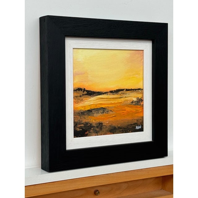 Orange Black Orange & Golden Yellow Abstract Landscape by Contemporary British Artist 2025 For Sale - Image 8 of 15