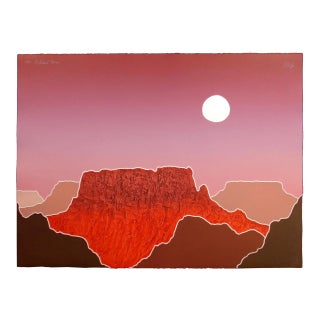 1980s Peter Keefer "Pritchard Mesa" Signed Original Intaglio Collagraph For Sale
