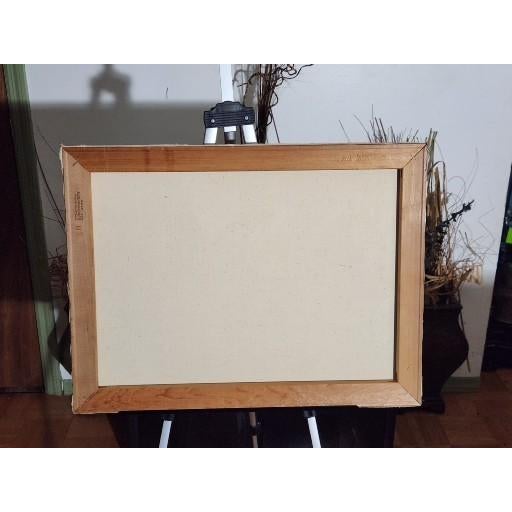 1950s 1950s Realism Lyrical Abstraction "Dynamic Embrace" Painting by N. Patteson For Sale - Image 5 of 8