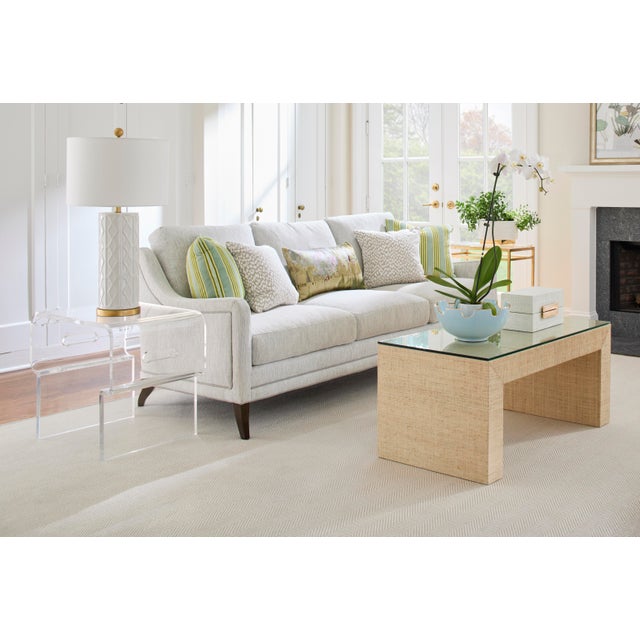 Raffia Boxes - White, Set of 2 For Sale - Image 11 of 12