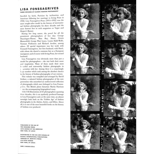 1990s "Lisa Fonssagrives Three Decades of Classic Fashion Photography" 1996 Seidner, David [Edited By] and Harrison, Martin [Text By] For Sale - Image 5 of 12