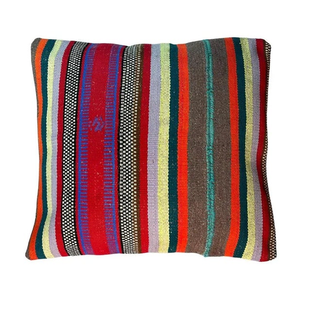 Vintage Turkish Kilim Cushion Cover, 1970s For Sale - Image 10 of 11