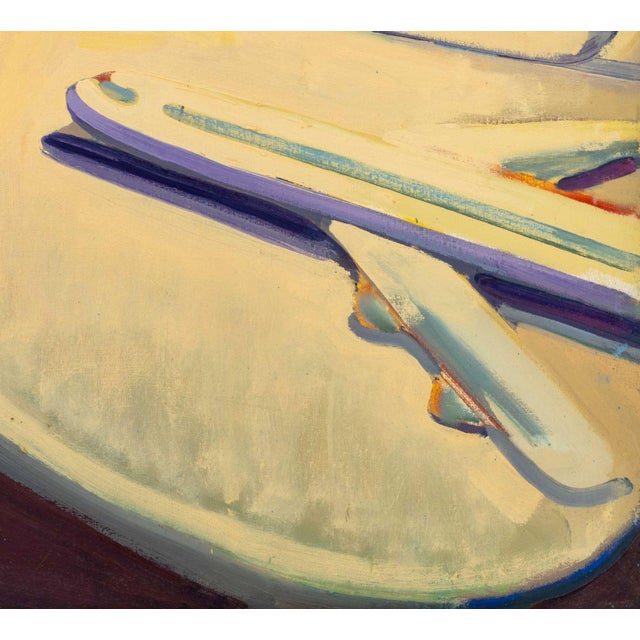 Contemporary Daniel W. Freeman "Journey to Jfk: Pablo Landing Right on Time", Oil on Canvas, 1975 For Sale - Image 3 of 8