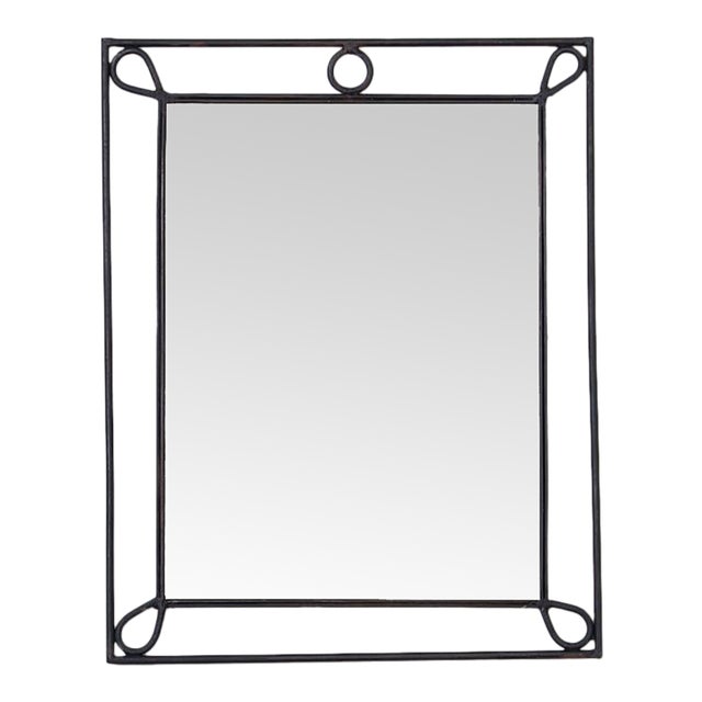 1950s French Iron Loop Mirror For Sale