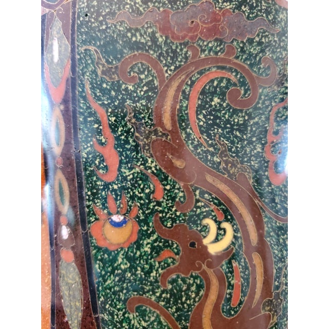Antique Chinese 150 Years Old Enamel Vase For Sale - Image 11 of 11