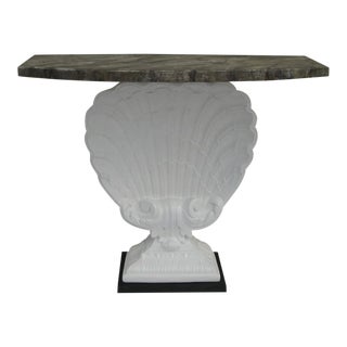 Vintage Grosfeld House Clam Shell Console Table For Sale
