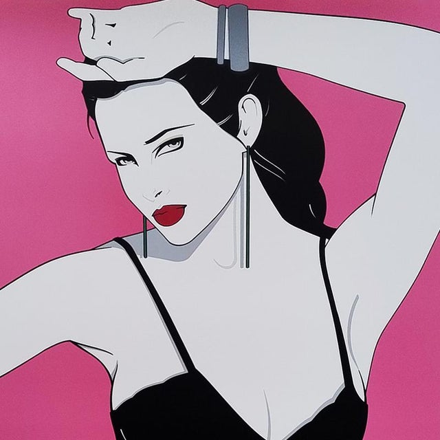 Mid-Century Modern Pin Up Art Poster after Patrick Nagel, 1990 For Sale - Image 3 of 8