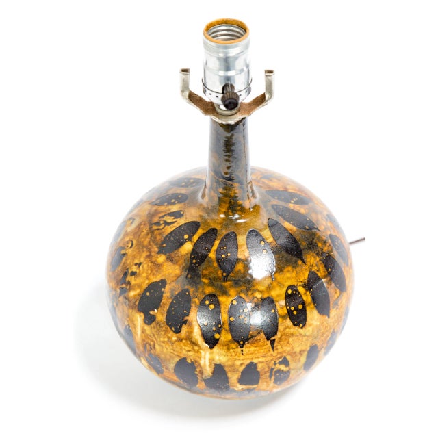 1970s 1970s Petite Spotted Glaze Gourd Lamp For Sale - Image 5 of 7