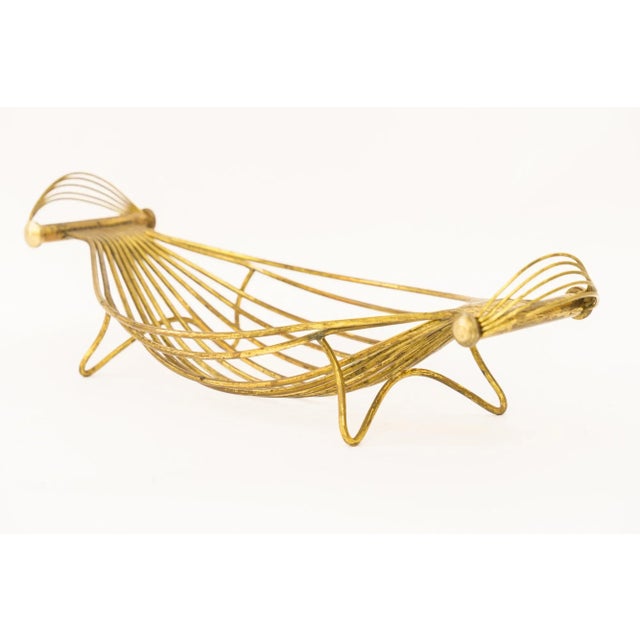 Gold Fruit Bowl in Brass, Vienna, 1950s For Sale - Image 8 of 10