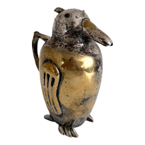 Antique Art Deco Penguin Cocktail Pitcher – Napier, 1920s – Silver Plated Barware