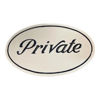 Nantucket Artist Master Carver Paul McCarthy 1990 Carved Private Sign For Sale