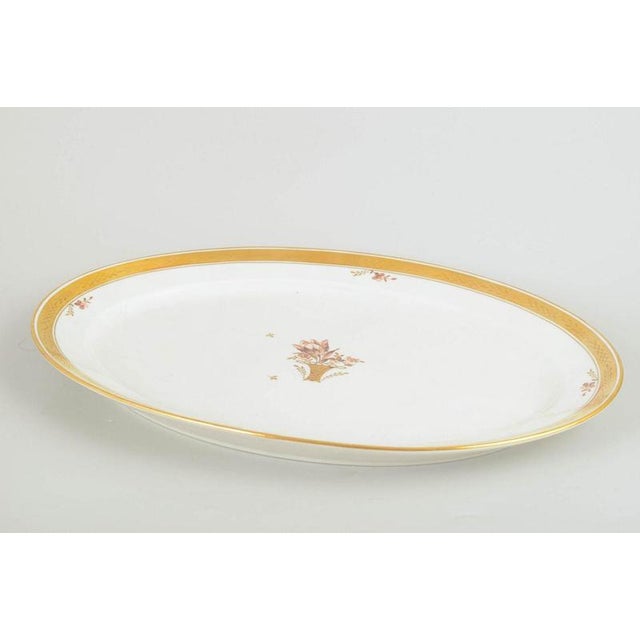 Large Oval Golden Basket Serving Platter in Porcelain from Royal Copenhagen, 1966 For Sale - Image 3 of 5