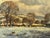 Realism John Miller Winter landscape with snow covered fields & farmhouse in the English Countryside 1985 Circa For Sale - Image 3 of 14