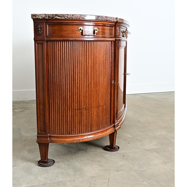 19th Century French 19th Century Demilune Mahogany Enfilade For Sale - Image 5 of 18