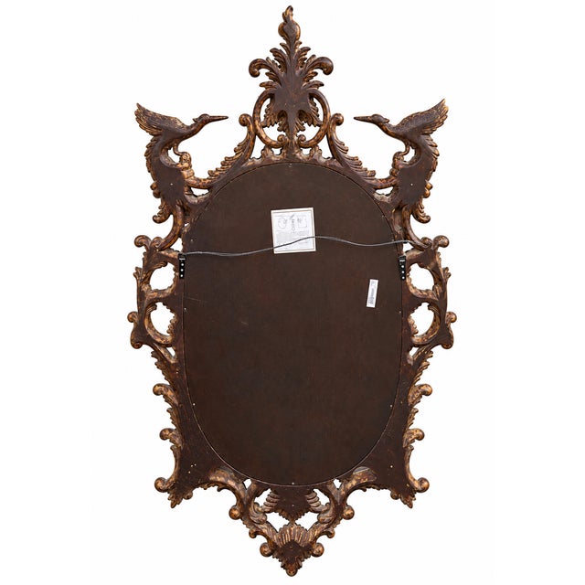 Wood LaBarge Chinese Chippendale Style Gilded Faux Tortoise Mirror - 74 Inches For Sale - Image 7 of 10