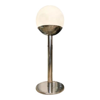 1970s Italian Glass and Chrome Floor Lamp by Pia Guidetti Crippa for Luci For Sale