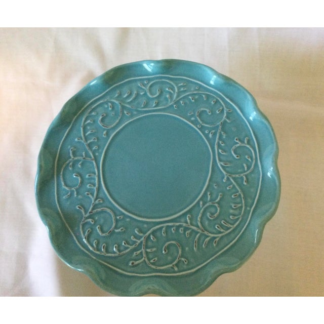 Vintage Maioliche Jessica Cake Stand, Pedestal, Candle Holder, Made in Italy For Sale - Image 6 of 9