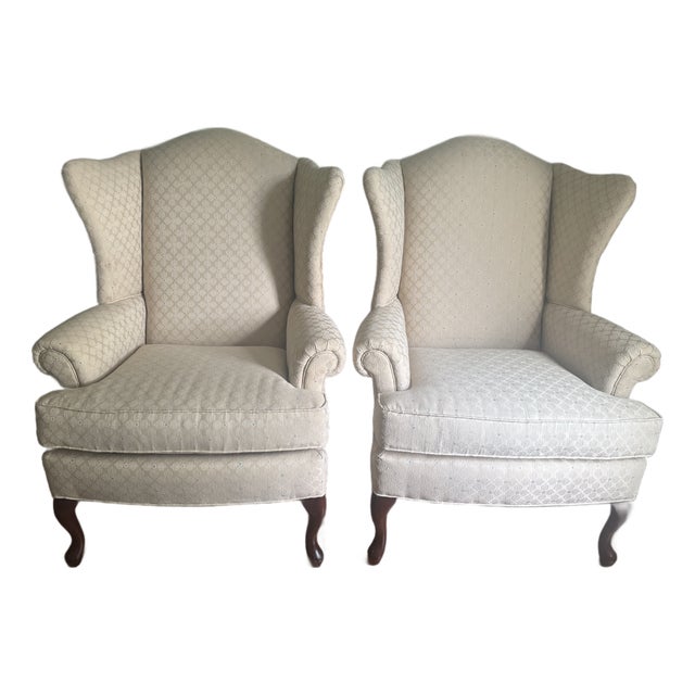 1980s Pennsylvania House Townhouse Wingback Chairs - A Pair For Sale