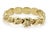 Contemporary Mid 20th Century Z Shape 14k Yellow Gold Fancy Textured Link Bracelet For Sale - Image 3 of 4