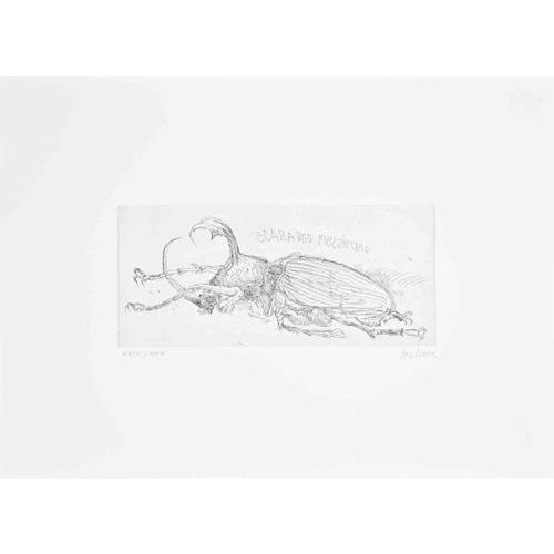 Etching and drypoint realized by Sergio Barletta. Hand signed and numbered. Edition of 30 in roman numbers. Very good...