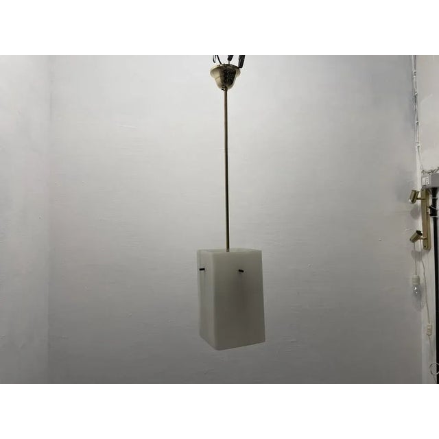Opaline Glass Pendant Light from Stilnovo, 1950s For Sale - Image 3 of 11