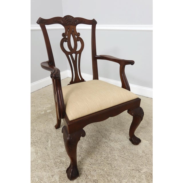Approx: 15 Years Old Mahogany Ball & Claw Feet Carved Details High Quality Construction 18 C. Design Traditional Style See...