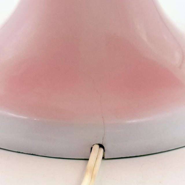 Italian Space Age Mushroom Table Lamp in Orange and White Plastic, 1970s For Sale - Image 10 of 11