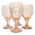 Vintage Icy Pink Goblets- Set of Four For Sale