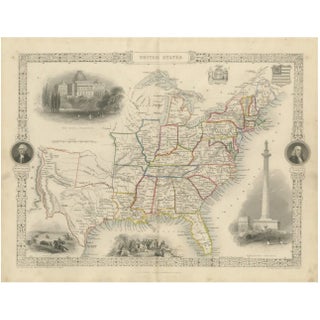 Map of the United States, 1850s For Sale