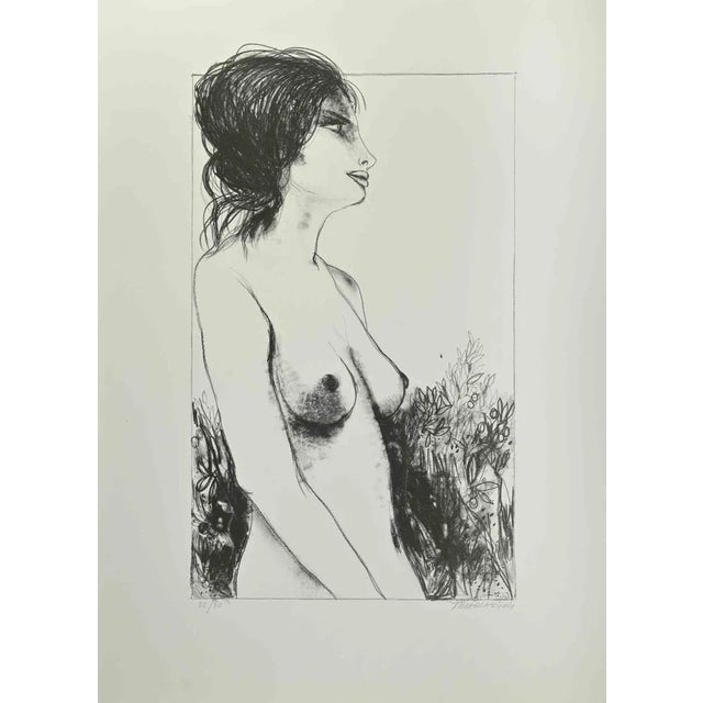 Carlo Marcantonio, Nude of Woman, Lithograph, 1970s For Sale
