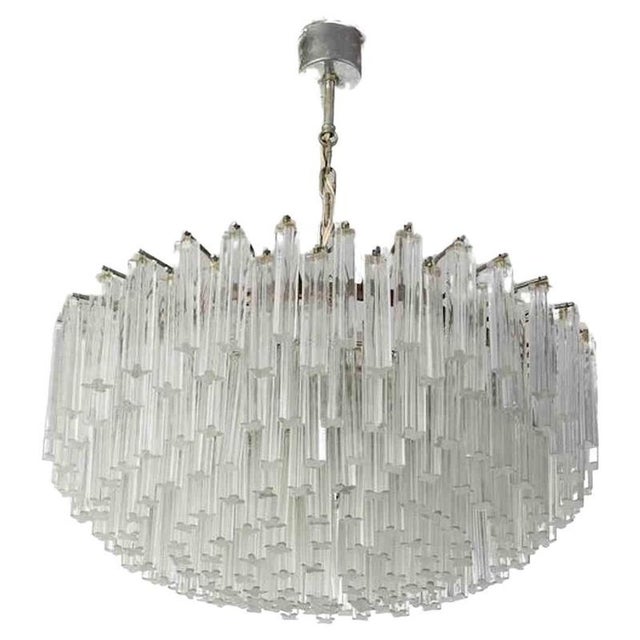 1970s Trilobo Ceiling Lamp in Metal and Murano Glass by Workshop Venini, Italy 1970s For Sale - Image 5 of 5